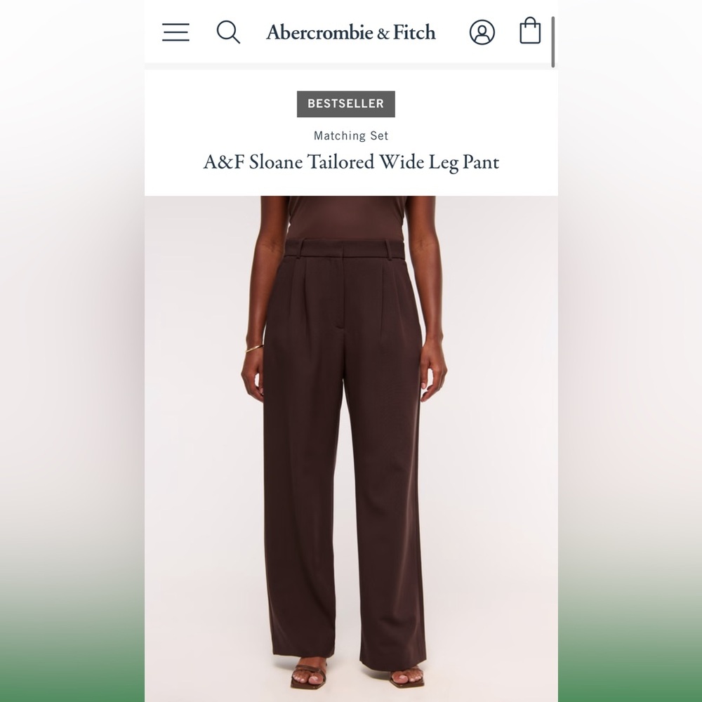 Abercrombie & Fitch Curve Love Sloane Tailored Pant dark brown